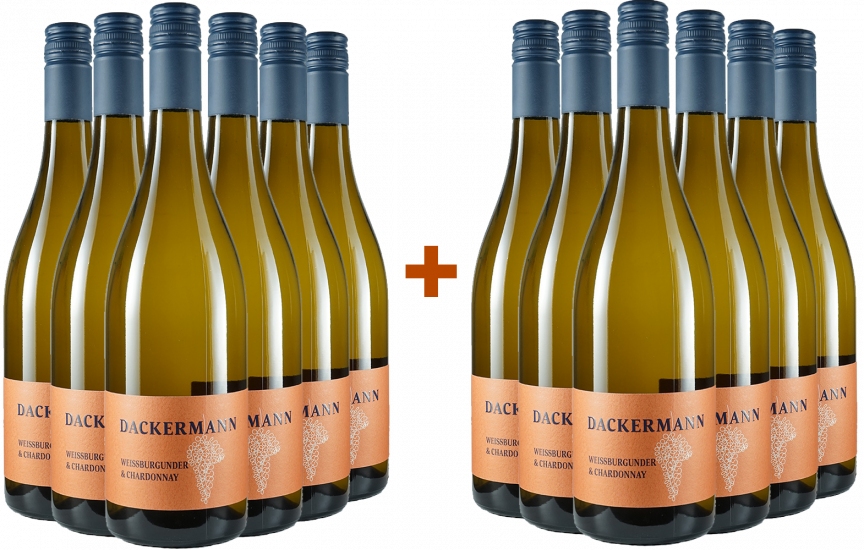6+6 Paket Weißburgunder & Chardonnay Gutswein - Weingut Dackermann