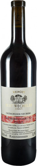 2019 Osthofener Neuberg Spätburgunder ‚S‘ Qualitätsrotwein trocken - Weingut Bert Wechsler Erben
