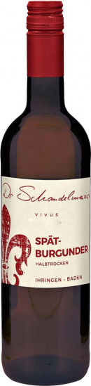 2013 Spätburgunder Rotwein halbtrocken - Weingut Dr. Schandelmeier