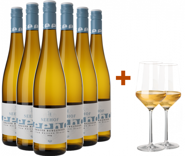 Seehof's Grauburgunder-Paket mit gratis Gläser