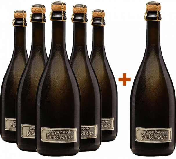 5+1 Paket Oestricher Lenchen Riesling Winzersekt brut - Weingut Bickelmaier