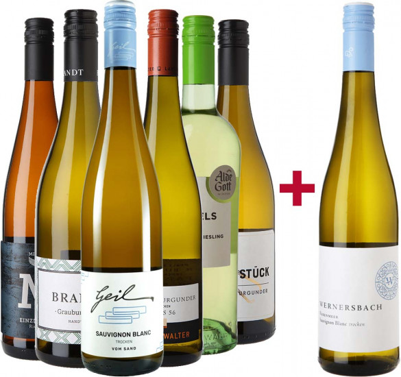 Weißwein-Paket + Gratisflasche Rebenmeer Sauvignon Blanc