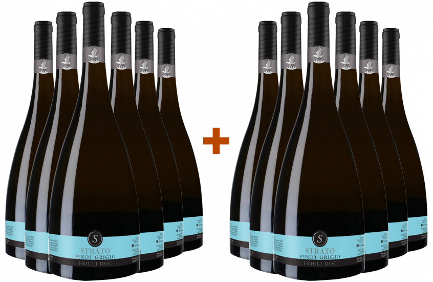 6+6 Paket Strato Pinot Grigio Friuli DOC - StraItalian Winemakers