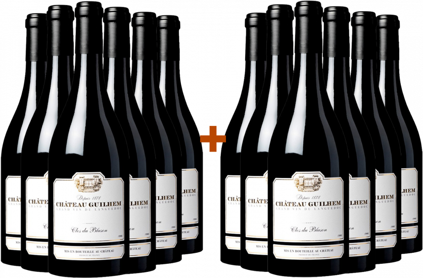 6+6 Clos du Blason Rouge Malepère AOP Bio - Château Guilhem