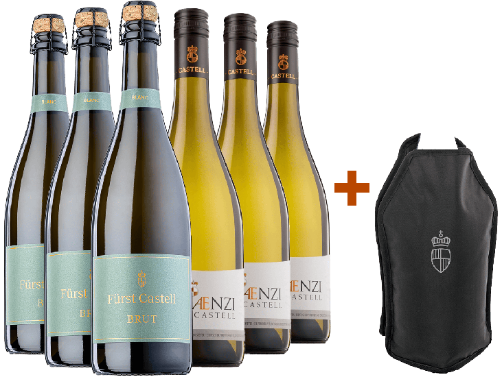 Sekt-Probierpaket mit gratis Kühlmanschette - Weingut Castell