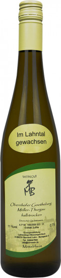 2022 Obernhofer Goetheberg Müller-Thurgau Qualitätswein halbtrocken - LAHN Weingut Massengeil-Beck
