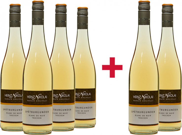 4+2 Paket Rheingau Blanc de Noir trocken - Weingut Heinz Nikolai