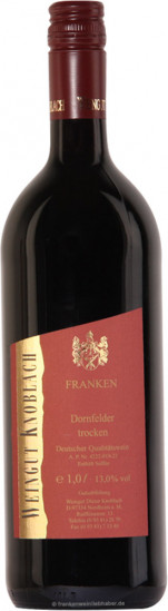 2025 Dornfelder trocken 1,0 L - Weingut Knoblach