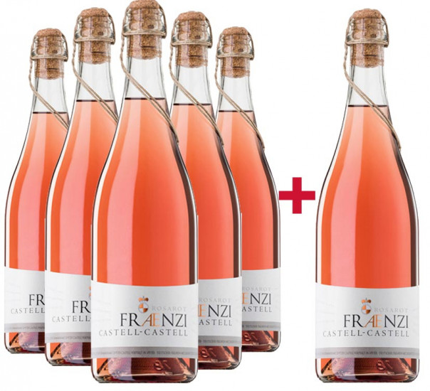 5+1 Paket FRAENZI rosarot Frizzante Bavaraese - Weingut Castell
