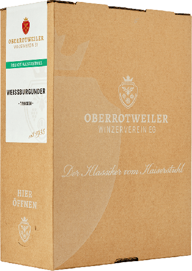 2025 Weißburgunder, Bag-in-Box, 3 L, Region Kaiserstuhl, Baden trocken 3,0 L - Oberrotweiler Winzerverein