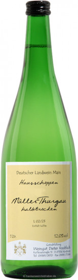 2022 Müller-Thurgau halbtrocken 1,0 L - Weingut Knoblach