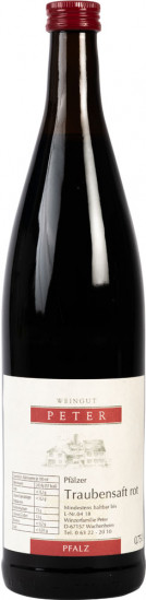 Pfälzer Traubensaft rot - Weingut Peter