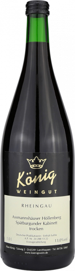 2020 Assmannshäuser Höllenberg Spätburgunder Kabinett trocken 1,0 L - Weingut Klaus u. Ursula König GbR