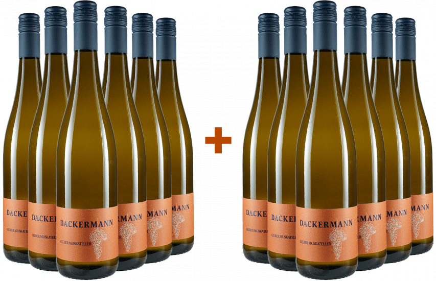 6+6 Paket Gelber Muskateller Gutswein - Weingut Dackermann