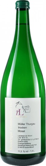 2018 Himmeroder Hof Müller Thurgau trocken 1,0 L - Klostergut Himmeroder Hof