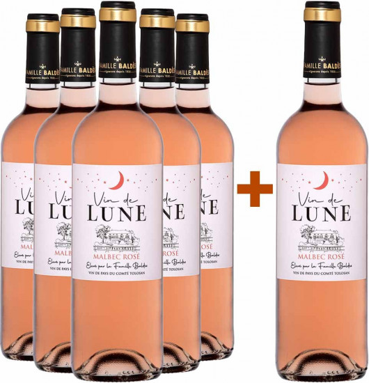 5+1 Paket Vin de Lune Rosé trocken - Jean-Luc Baldès