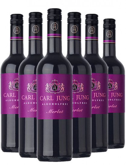 Merlot Entalkoholisierter Wein (6 Flaschen) - Carl Jung