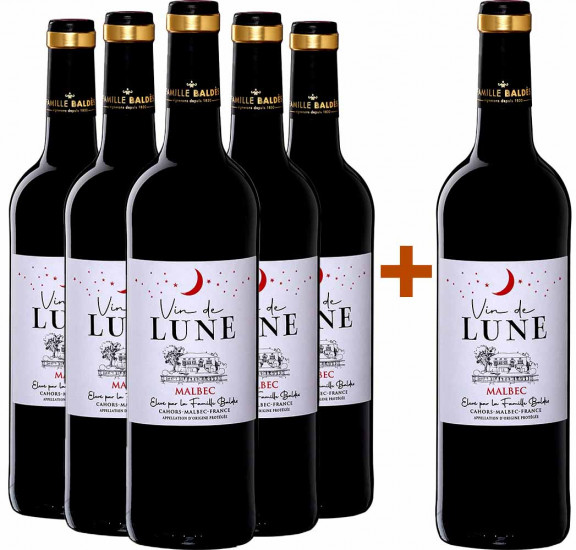 5+1 Paket Vin de Lune Cahors AOP - Jean-Luc Baldes SARL