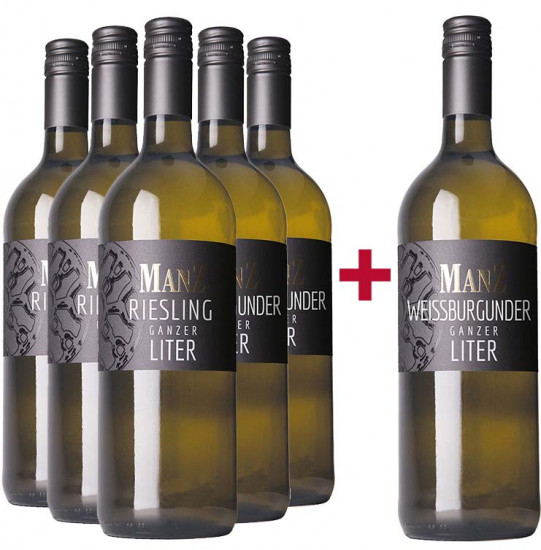 Ganzer-Liter-Paket Weiß  - Weingut Manz