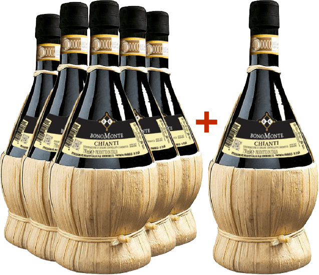 5+1 Paket Fiasco Chianti DOCG - Bonomonte