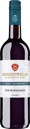 2024 Spätburgunder Rotwein, 0,75 L, Region Kaiserstuhl, Baden trocken - Oberrotweiler Winzerverein