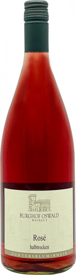 2025 Guntersblumer Rosé in der Literflasche feinherb 1,0 L - Weingut Burghof Oswald