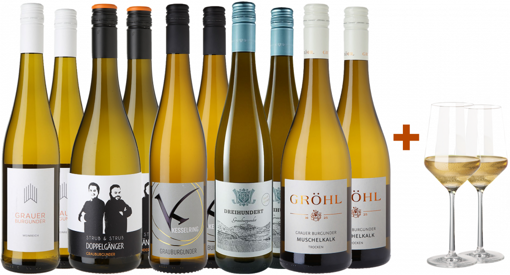 Premium Grauburgunder + 2 gratis Zwiesel Gläser  