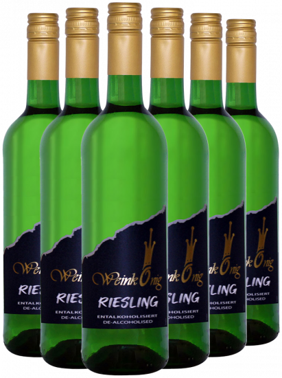 Entalkoholisierter Riesling- 6er Probierpaket - Weinkönig - Weinkellerei Weinkönig