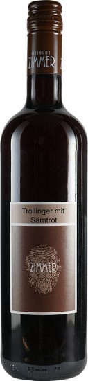 2019 Trollinger mit Samtrot halbtrocken Bio - Weingut Zimmer