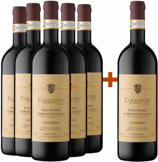 5+1 Paket Vino Nobile di Montepulciano Riserva DOCG - Carpineto