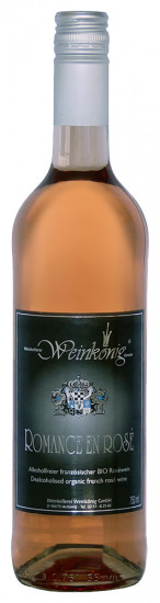Romance en rosé - Entalkoholisierter Roséwein- Alkoholfrei trocken Bio 0,735 L - Weinkellerei Weinkönig