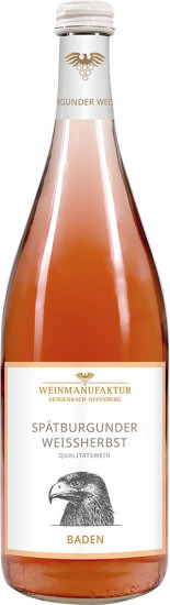 2025 Spätburgunder Weißherbst halbtrocken 1,0 L - Weinmanufaktur Gengenbach