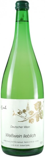 2018 Weißwein lieblich 1,0 L - Weingut Koch