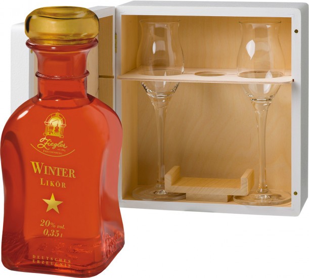 Winter Likör (Saisonprodukt) + Präsentholzkiste - Ziegler Freudenberg