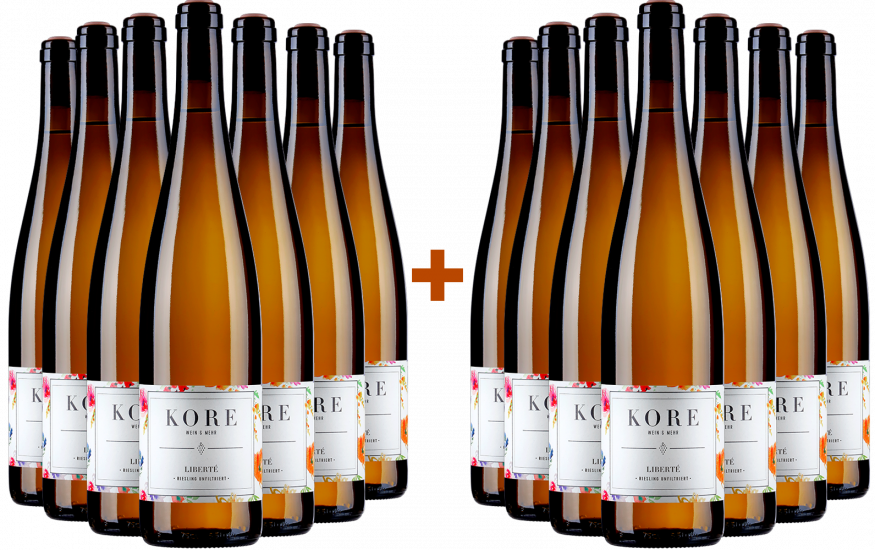 7+7 Paket 2024 LIBERTÈ - Riesling unfiltriert BIO Bio - KORE - Wein & mehr