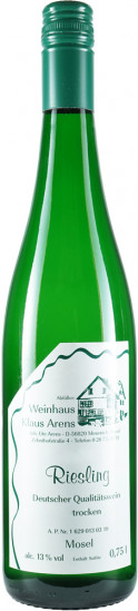 Riesling - Qualitätswein trocken - Weinhaus Klaus Arens, Inh. Ute Arens