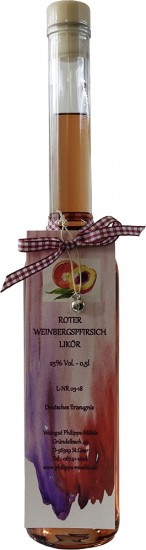 Roter Weinbergspfirsichlikör 0,5 L - Weingut Philipps-Mühle