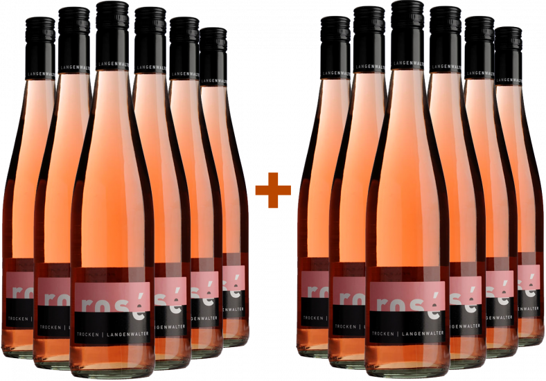 6+6 Paket Cuvée Rosé trocken - Weingut Langenwalter