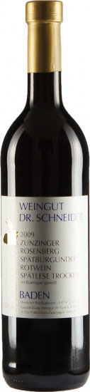 2010 ZunZinger Rosenberg Spätburgunder Rotwein trocken - Weingut Dr. Schneider