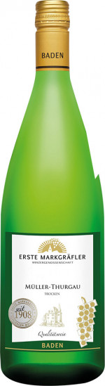 2023 Erste Markgräfler Müller-Thurgau trocken 1,0 L - Winzergenossenschaft Schliengen-Müllheim