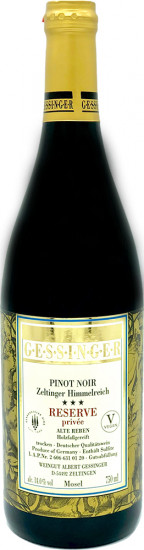 2018 Zeltinger Himmelreich Pinot Noir RESERVE privée trocken - Weingut Gessinger