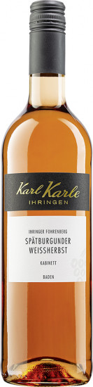 2023 Fohrenberg Spätburgunder Weißherbst Kabinett halbtrocken - Karl Karle, Privatkellerei