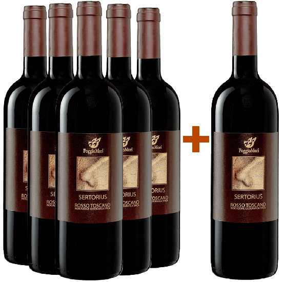 5+1 Sertorius Toscano IGP-Paket Bio - Poggio Mori