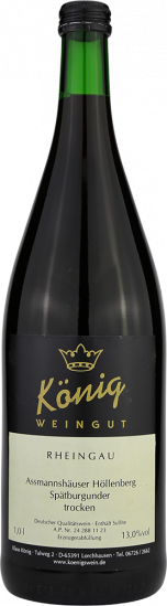 2021 Assmannshäuser Höllenberg Spätburgunder trocken 1,0 L - Weingut Klaus u. Ursula König GbR
