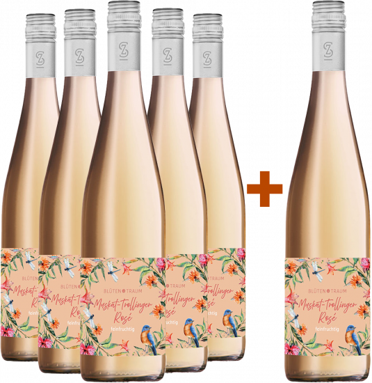 5+1 Paket Blütentraum Muskat-Trollinger Rosé - Weingärtner Stromberg-Zabergäu