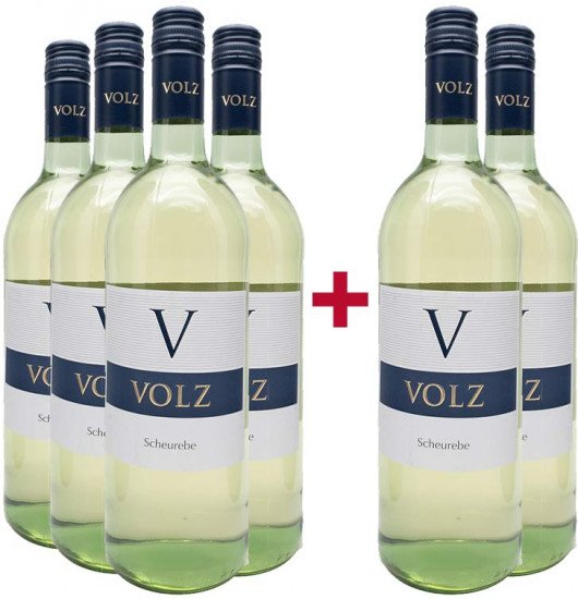 4+2 Paket Scheurebe lieblich 1,0 L - Weingut Volz & Sohn