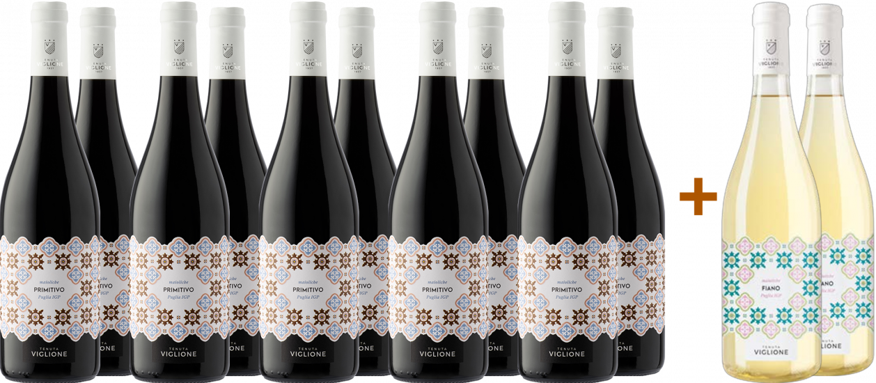 10+2 Paket Primitivo & Fiano Bio - Tenuta Viglione