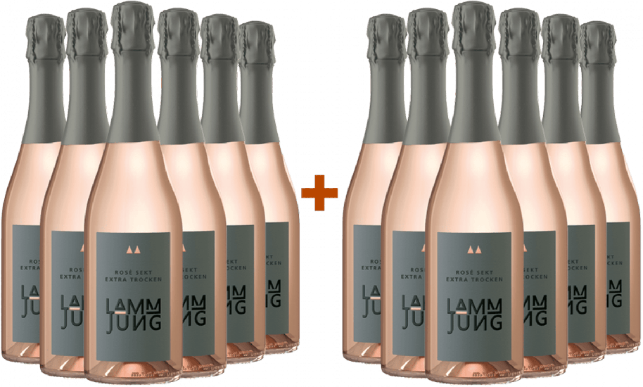 6+6 Rosé Sekt extra trocken - Weingut Lamm-Jung KG
