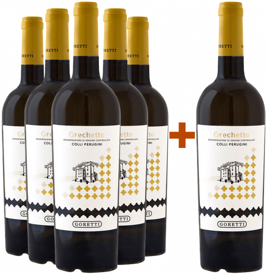 5+1 Paket Grechetto Colli Perugini DOC - Azienda Agricola Goretti