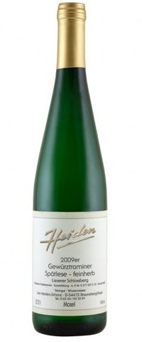 2009 Lieserer Schlossberg Gewürztraminer Spätlese Feinherb - Weingut Heiden